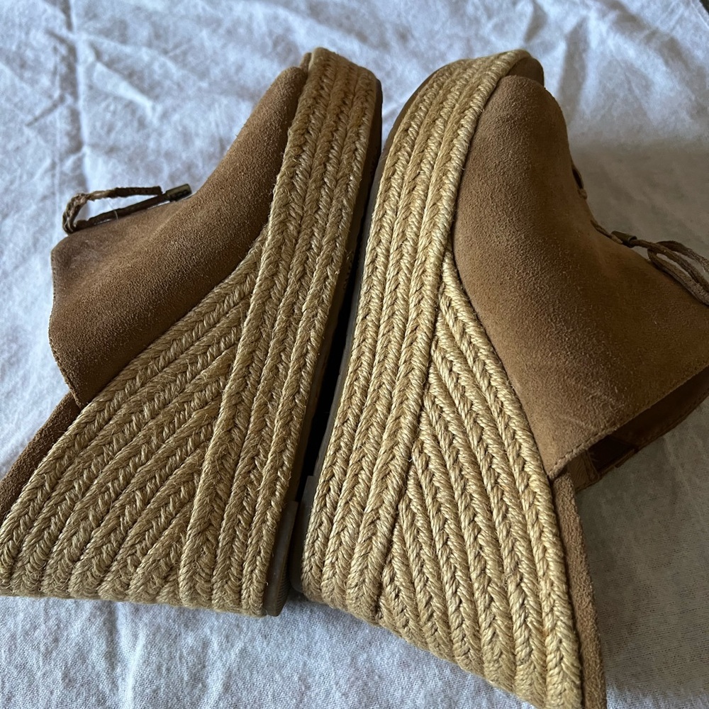 UGG Women's Brown Suede Slide Sandals - Picture 8 of 11